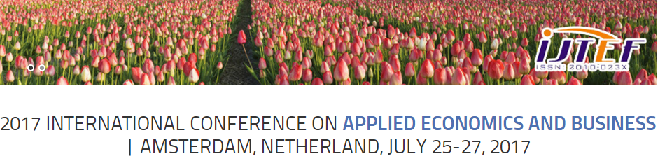 2017 International Conference on Applied Economics and Business (ICAEB 2017), Amsterdam, Zeeland, Netherlands