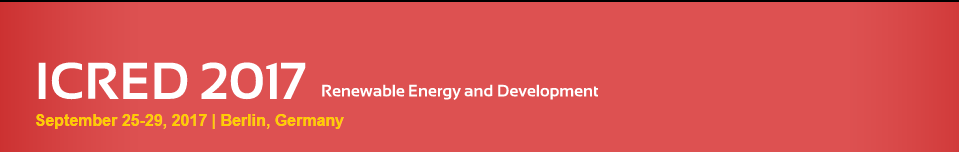3rd International Conference on Renewable Energy and Development (ICRED 2017)--SCOPUS, Ei, Berlin, Germany