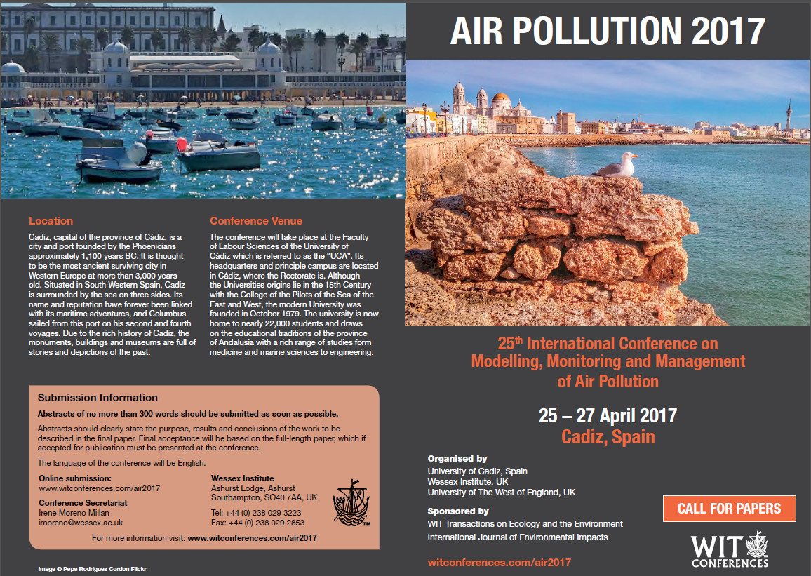 Air Pollution 2017, Cadiz, Andalucia, Spain