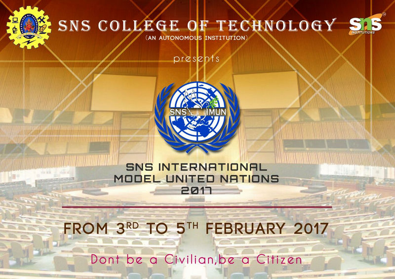 SNSIMUN'17 - SNS International Model United Nation 2017, Coimbatore, Tamil Nadu, India