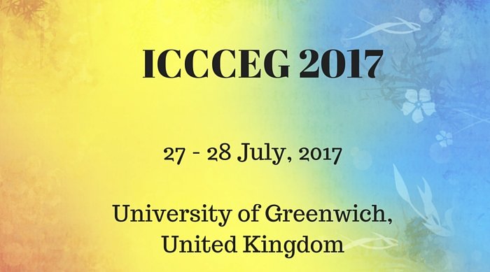 ICCCEG 2017 - International Conference on Cloud Computing and eGovernance 2017, Greenwich, London, United Kingdom