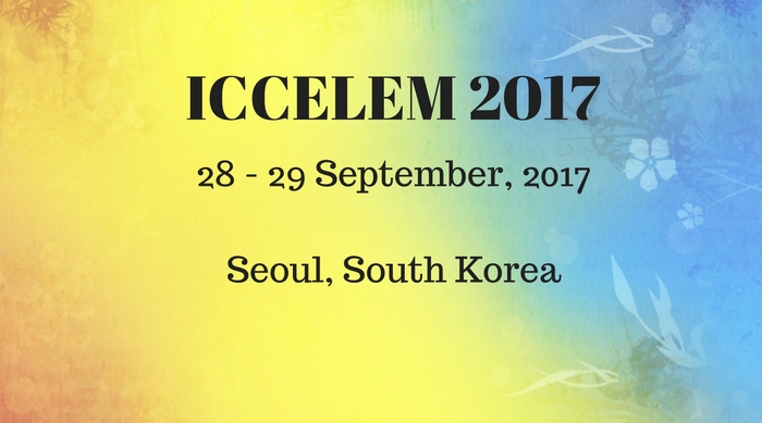 International Conference on Computer, Engineering, Law, Education and Management 2017 - ICCELEM 2017, Seoul, South korea