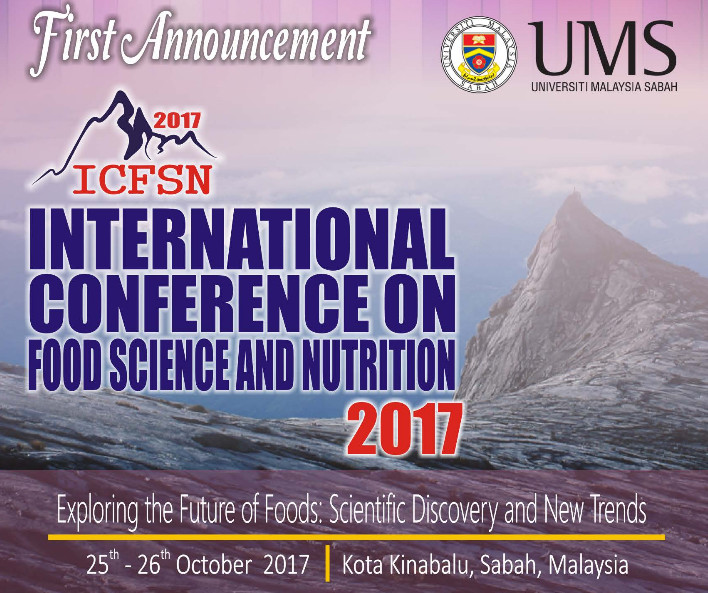 International Conference on Food Science and Nutrition 2017 (ICFSN 2017), Kota Kinabalu, Sabah, Malaysia