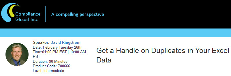 Get a Handle on Duplicates in Your Excel Data, New York, New York, United States