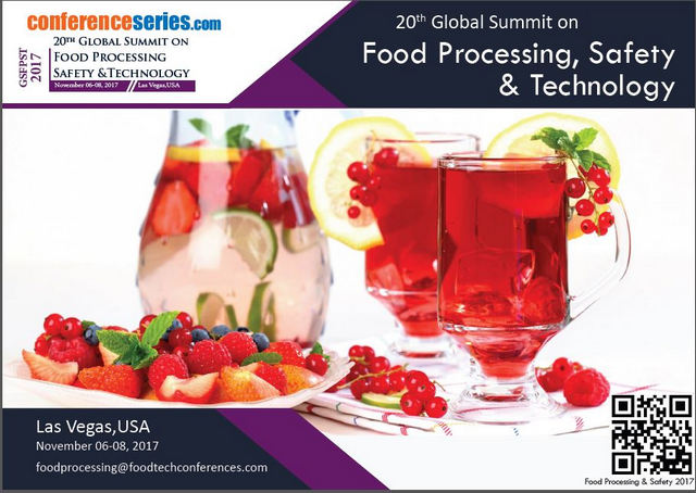 20th Global Summit on Food Processing, Safety & Technology, Las Vegas, Nevada, United States