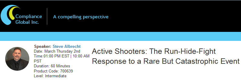 Active Shooters: The Run-Hide-Fight Response to a Rare But Catastrophic Event, New York, United States