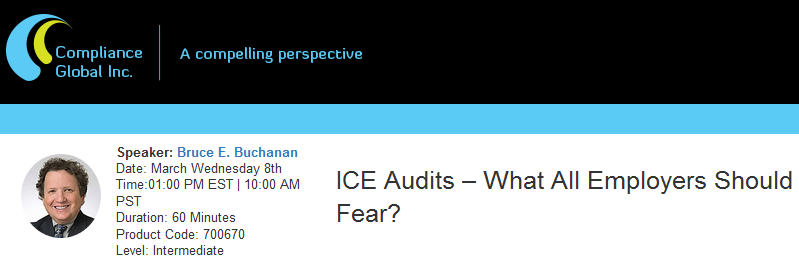 ICE Audits – What All Employers Should Fear?, New York, United States
