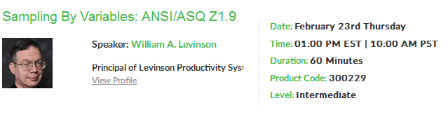 Sampling by Variables: ANSI/ASQ Z1.9 - By AtoZ Compliance, New York, United States