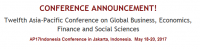 Twelfth Asia-Pacific Conference on Global Business, Economics, Finance and Social Sciences