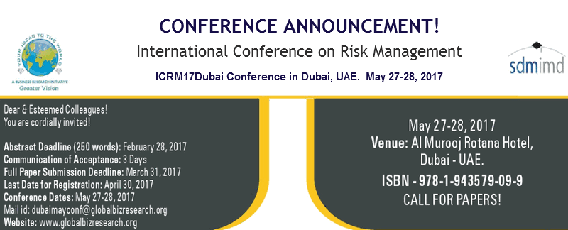 International Conference on Risk Management, Dubai, United Arab Emirates