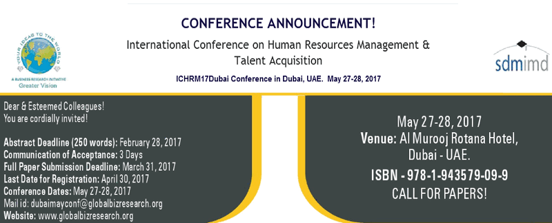 International Conference on Human Resources Management & Talent Acquisition, Dubai, United Arab Emirates