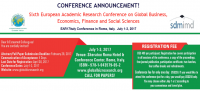Sixth European Academic Research Conference on Global Business, Economics, Finance and Social Sciences