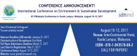 International Conference on Environment & Sustainable Development - IC17Malaysia