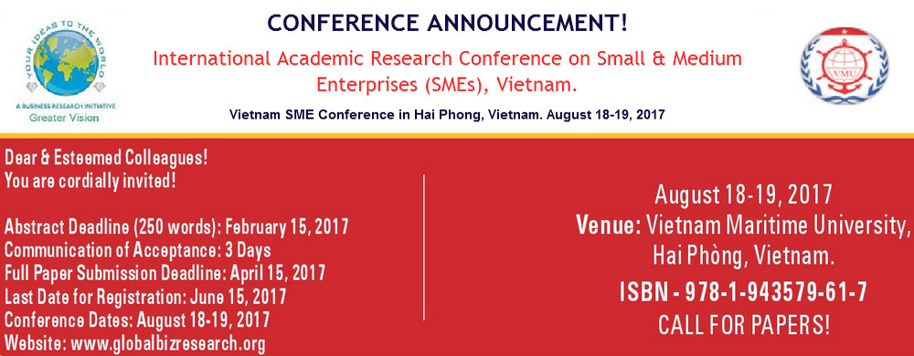 International Academic Research Conference on Small & Medium Enterprises - Vietnam SME, Hai Phong, Vietnam
