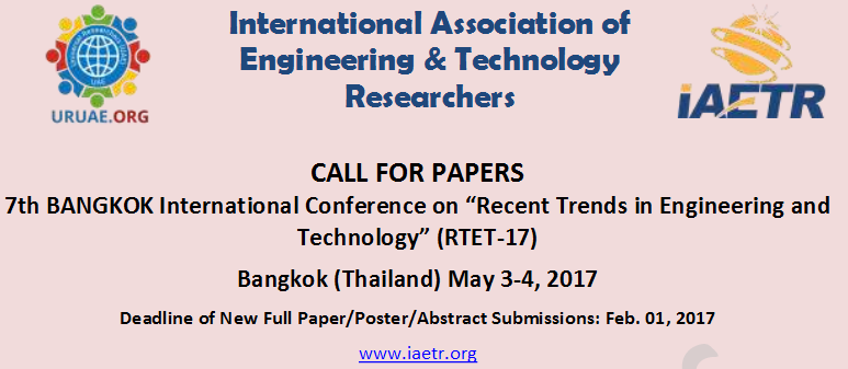 8th International Conference on "Recent Trends in Engineering and Technology" (RTET-17), Ha Noi, Vietnam