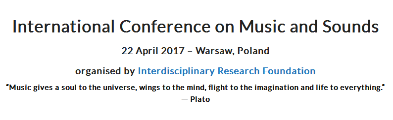 International Conference on Music and Sounds, Warsaw, Mazowieckie, Poland