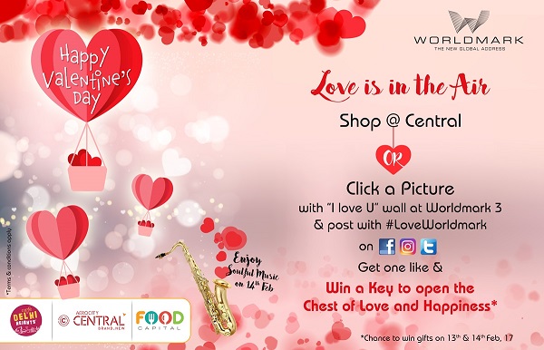 Win the key to Open the Chest of love & Happiness at Worldmark (Central & Food Capital), Central Delhi, Delhi, India
