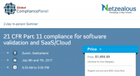 Compliance for software validation in 21 CFR Part 11 - 2017