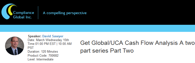 Get Global/UCA Cash Flow Analysis A two part series Part Two, New York, United States