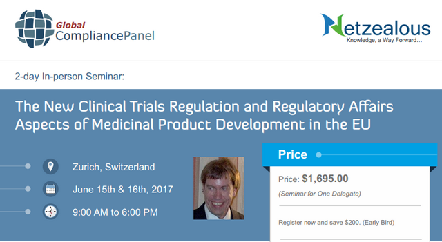 The New Clinical Trials Regulation and Regulatory Affairs Aspects 2017, Zürich, Switzerland