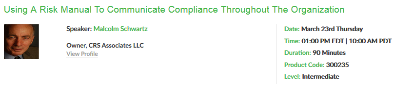 Using a Risk Manual to Communicate Compliance throughout the Organization - By AtoZ Compliance, New York, United States