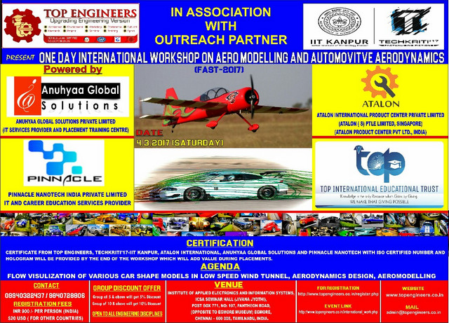 One Day International Workshop on Aero Modelling and Automovitve Aerodynamics (FAST-2017), Chennai, Tamil Nadu, India