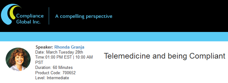 Telemedicine and being Compliant, New York, United States
