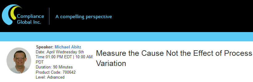 Measure the Cause Not the Effect of Process Variation, New York, United States
