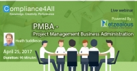 PMBA - Project Management Business Administration - 2017