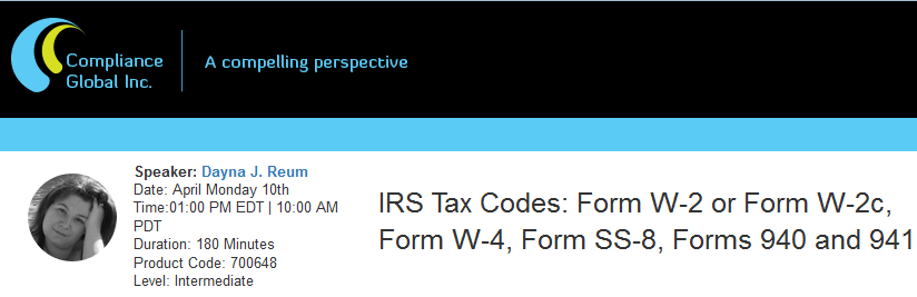 IRS Tax Codes: Form W-2 or Form W-2c, Form W-4, Form SS-8, Forms 940 and 941, New York, United States