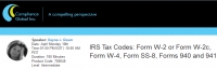 IRS Tax Codes: Form W-2 or Form W-2c, Form W-4, Form SS-8, Forms 940 and 941