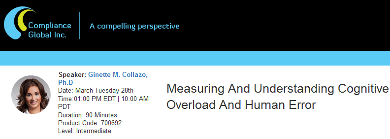 Measuring And Understanding Cognitive Overload And Human Error, New York, United States