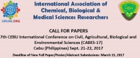 7th CEBU International Conference on Civil, Agricultural, Biological and Environmental Sciences (CABES-17)