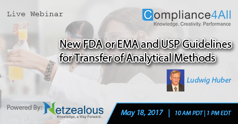 Guidelines for New FDA Transfer of Analytical Methods, Fresno, California, United States