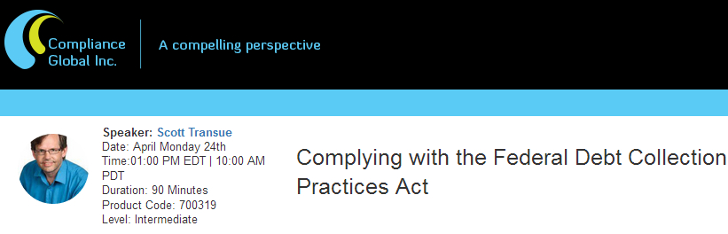 Complying with the Federal Debt Collection Practices Act, New York, United States