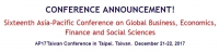 Sixteenth Asia-Pacific Conference on Global Business, Economics, Finance and Social Sciences