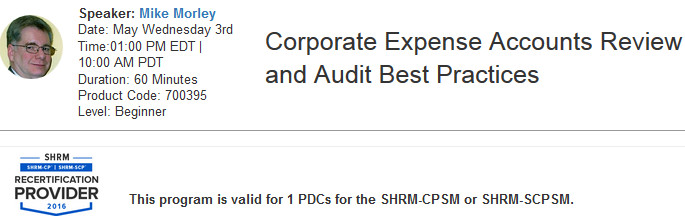 Corporate Expense Accounts Review and Audit Best Practices, New York, New York, United States