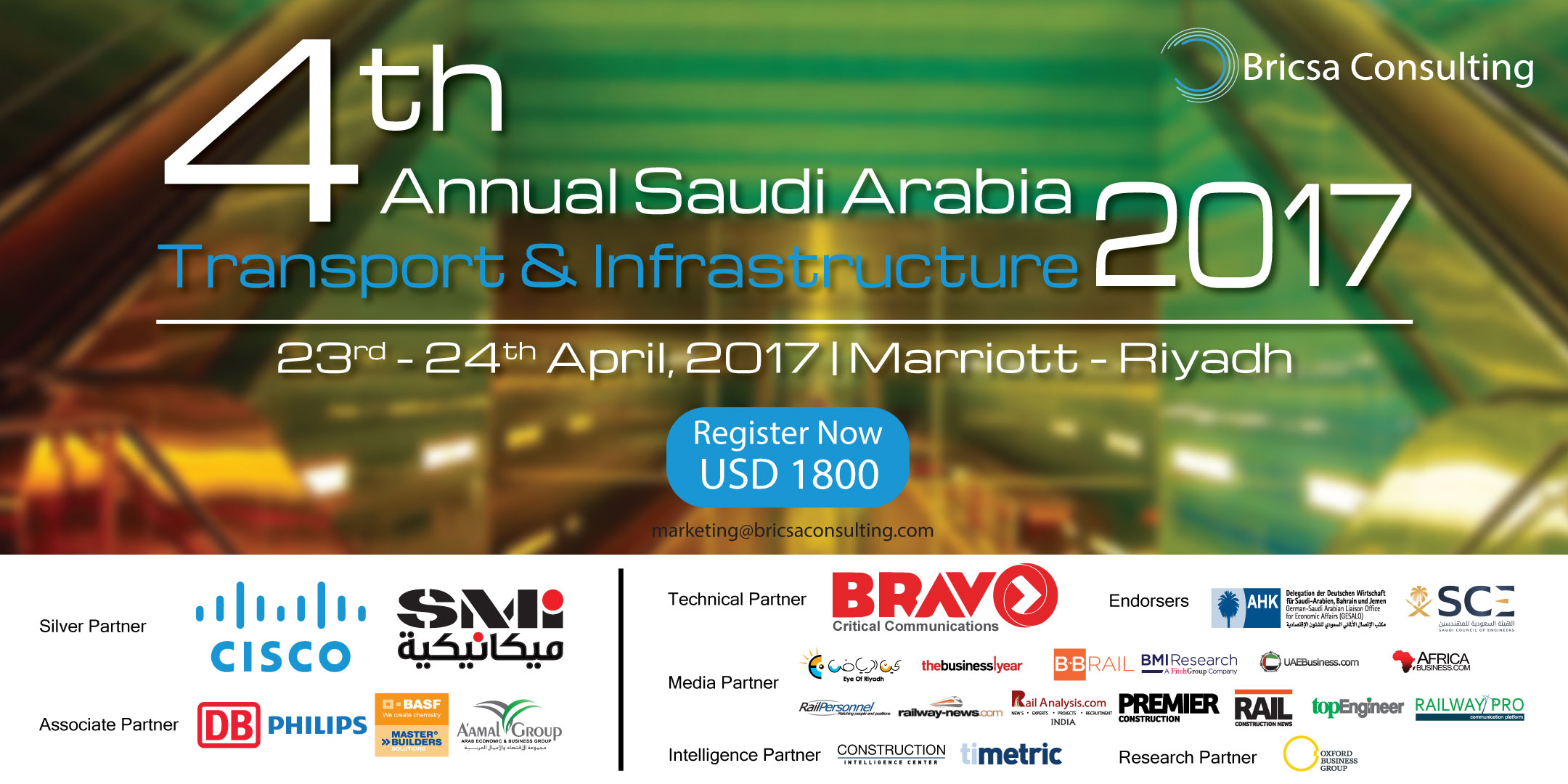 4th Annual Saudi Arabia Transport & Infrastructure 2017, Riyadh, Saudi Arabia