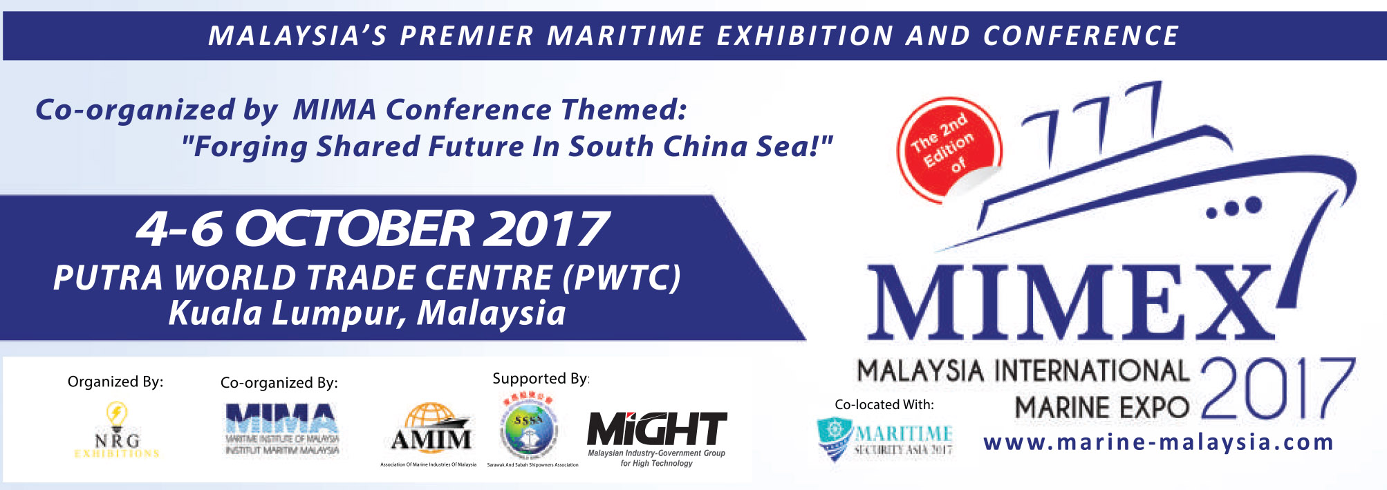 Malaysia International Marine Expo 2017 (MIMEX), Wilayah Persekutuan, Kuala Lumpur, Malaysia