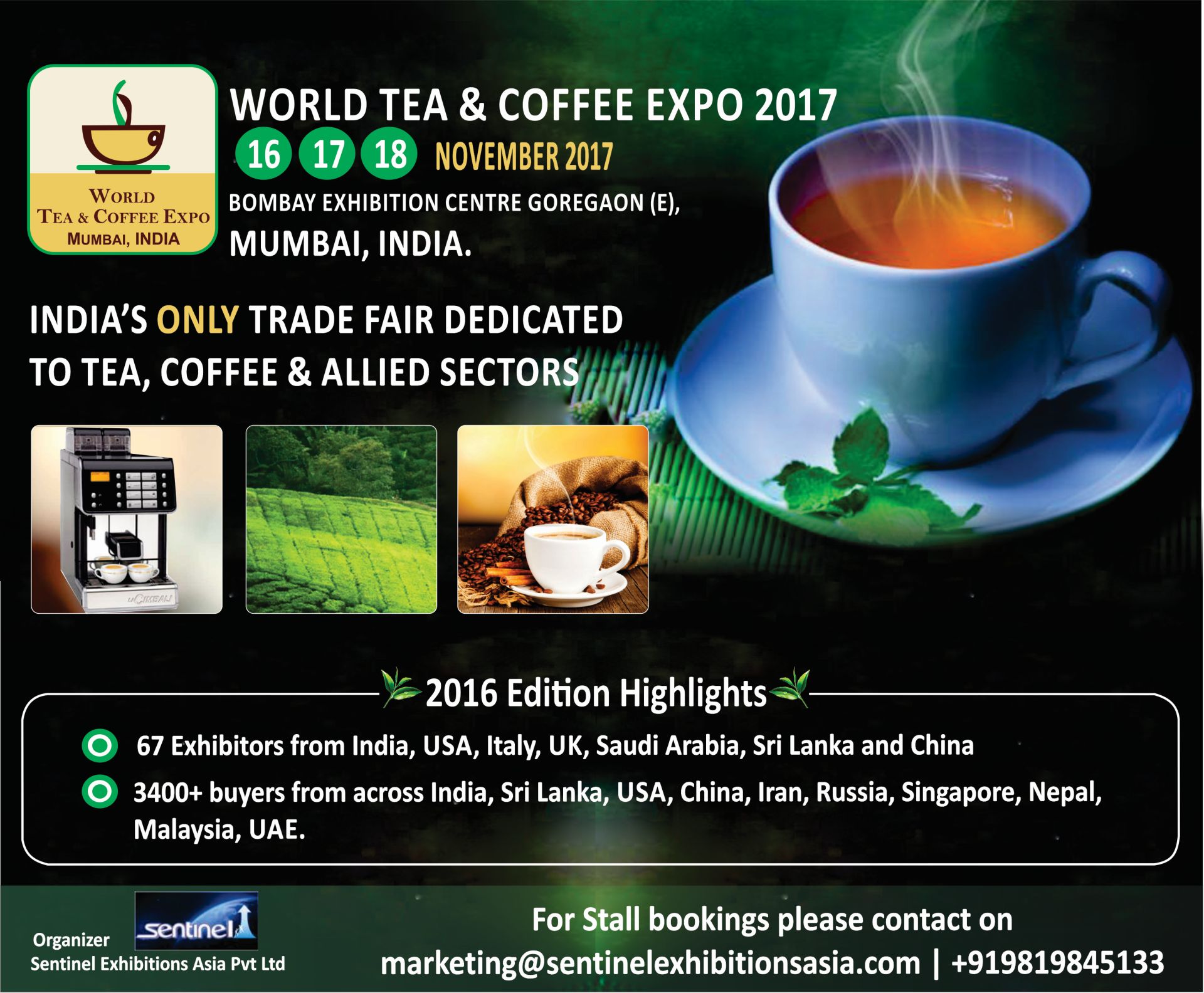 5th World Tea & Coffee Expo Mumbai India, Mumbai, Maharashtra, India