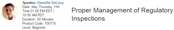 Proper Management of Regulatory Inspections, New York, United States