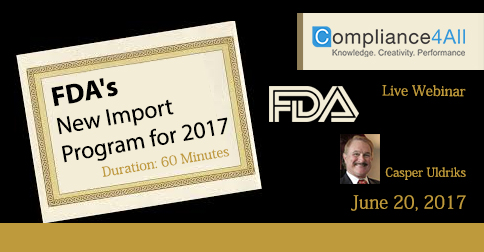 FDA offers New Import Program for 2017, San Diego, California, United States
