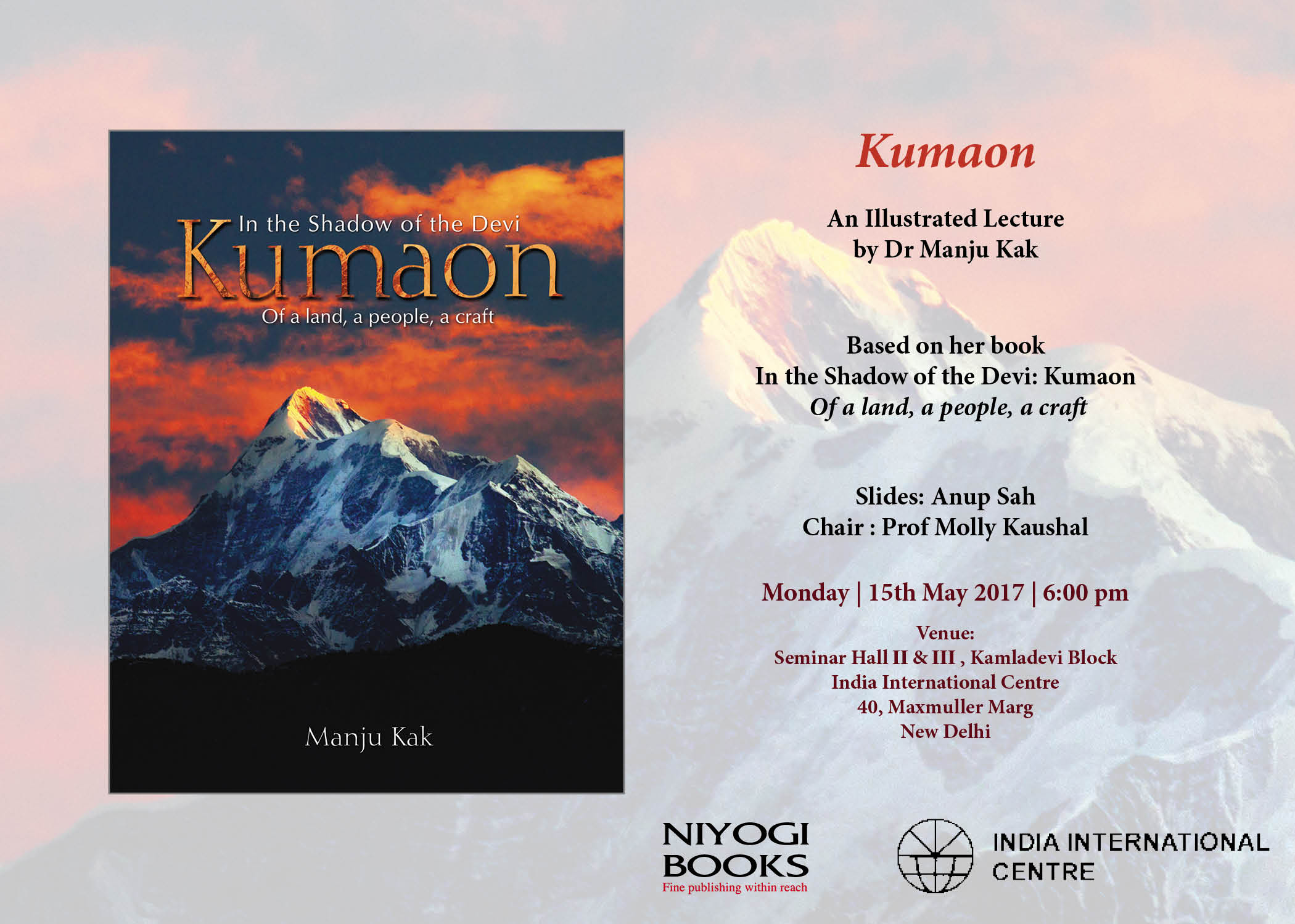 Book discussion on " Kumaon", Of a land, a people, a craft | Niyogi Books, Central Delhi, Delhi, India