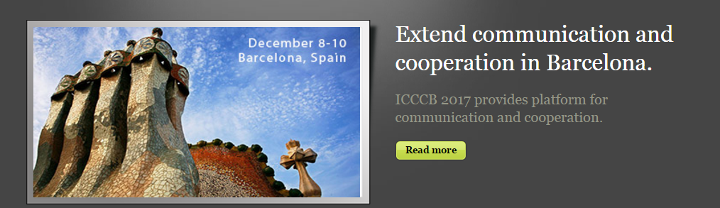 2017 International Conference on Computational Chemistry and Biology (ICCCB 2017), Barcelona, Spain