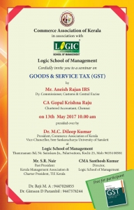 Seminar on Goods and Service Tax at Logic School of Management