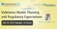 Expectations of Regulatory & Validation Master Planning - 2017