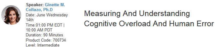 Measuring And Understanding Cognitive Overload And Human Error, New York, United States