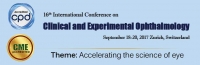16th International Conference on Clinical and Experimental Ophthalmology - CME+CPD
