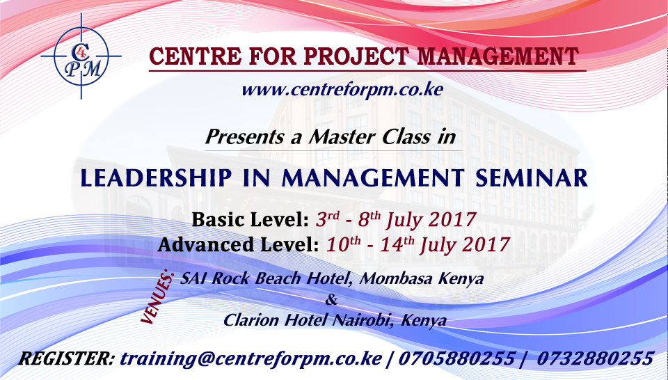 Leadership In Management Master Class, Nairobi, Kenya