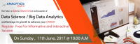 Get Registered for Free Data Science Workshop to have an Optimal Career Success on 11th June 2017 at Analytics Path @ 10:00 AM